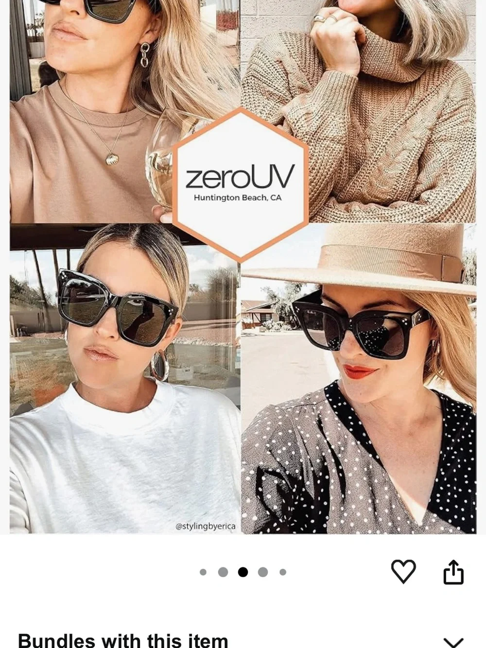 Classic Square Sunglasses - Black & Beige